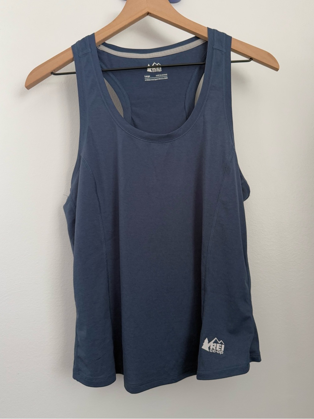 Rei Coop Women’s Large Tank Racerback Stone Blue Outdoor Trail Hike